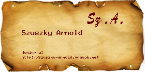 Szuszky Arnold névjegykártya